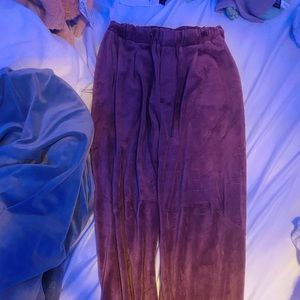 Urban outfitters pink velvet sweatpants